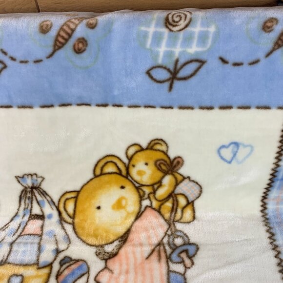 Northpoint Kids Bear & Bunny Soft Baby Blanket 43" x 55" Acrylic/Polyester - Picture 8 of 10